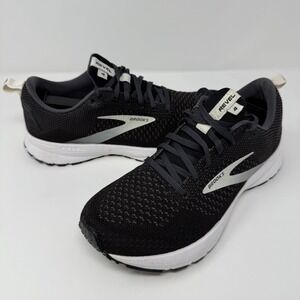 Brooks Revel 4 Running Shoes Black White Men's Size 8.5 Athletic Sneakers